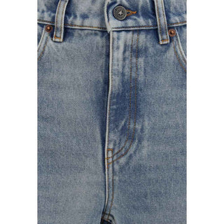 Golden Goose Blue Cotton Straight-Leg Jeans