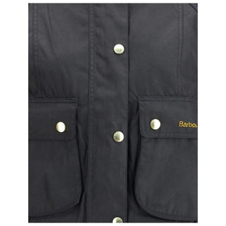 Barbour Black Cotton Full-Length Jacket