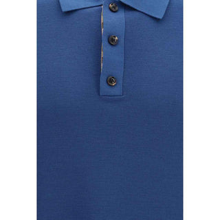 Burberry Blue Wool Oves Aries Polo Shirt