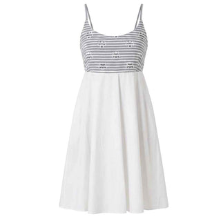 Trussardi Jeans White Cotton Women Dress