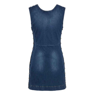 Trussardi Jeans Blue Cotton Women Dress