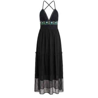 Trussardi Jeans Black Cotton Women Dress