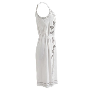Trussardi Jeans White Cotton Women Dress