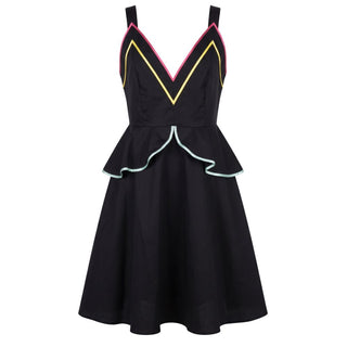 Trussardi Jeans Black Cotton Women's Dress