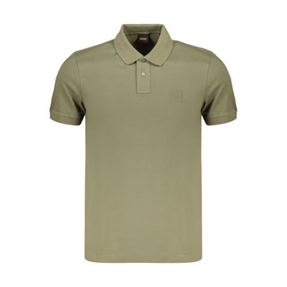 Hugo Boss Green Cotton Men's Polo Shirt