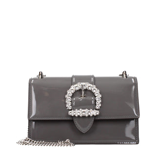Jimmy Choo Gray Leather Shoulder Bag
