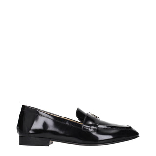 Jimmy Choo Black Leather Slip-On Loafers