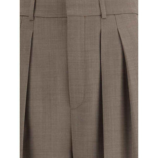 Saint Laurent Beige Wool Casual Pants
