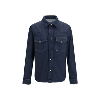 Moncler Blue Cotton Denim Jacket
