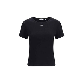 Off-White Black Cotton T-Shirt