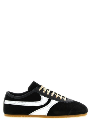 Dries Van Noten Bicolor Calfskin Athletic Sneakers