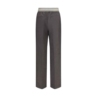 Versace Gray Wool Oves Aries Pants