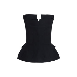 Magda Butrym Black Silk Waistcoat