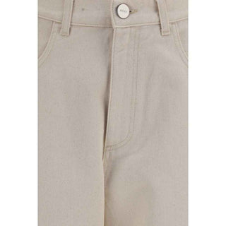 Rohe Beige Cotton Straight-Leg Jeans