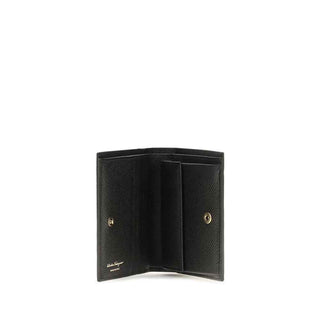 Ferragamo Black Calf Leather Bos Taurus Wallet