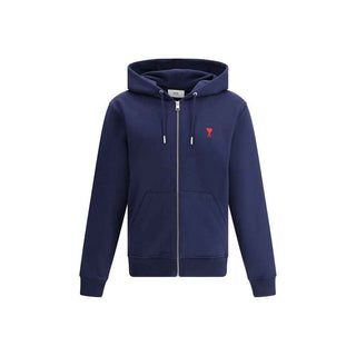Ami Paris Blue Cotton Sweatshirt