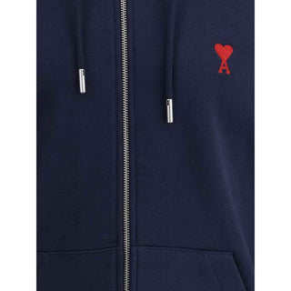Ami Paris Blue Cotton Sweatshirt