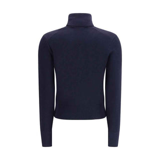Ami Paris Blue Merino Wool Turtleneck
