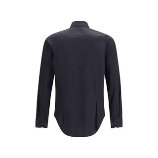Giorgio Armani Black Cotton Dress Shirt