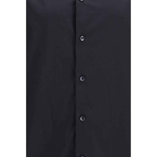 Giorgio Armani Black Cotton Dress Shirt