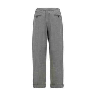 Giorgio Armani Gray Wool Oves Aries Casual Pants