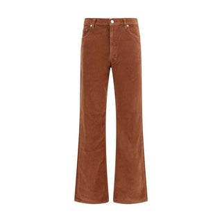 Haikure Brown Cotton Casual Pants