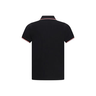 Moncler Black Cotton Polo Shirt