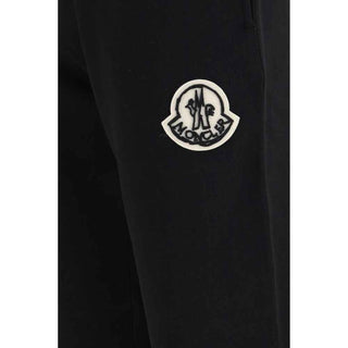 Moncler Black Cotton Athletic Pants