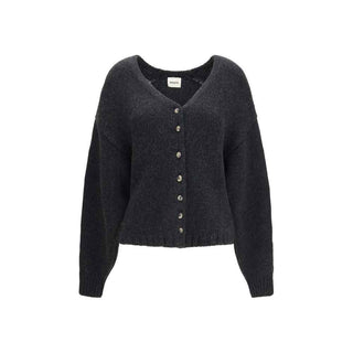 Khaite Gray Cashmere Cardigan