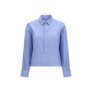 Sacai Blue Cotton Pattern Shirt