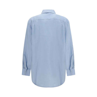 Alemais Blue Linen Pattern Shirt