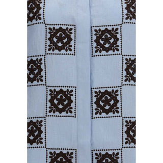 Alemais Blue Linen Pattern Shirt