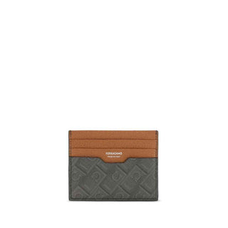 Ferragamo Brown Calf Leather Bos Taurus Wallet
