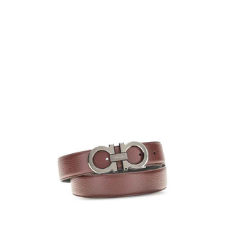 Ferragamo Brown Calf Leather Bos Taurus Belt