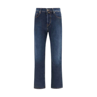 Jacob Cohen Blue Cotton Straight-Leg Jeans