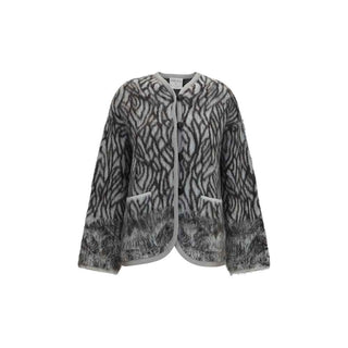 Forte_Forte Gray Alpaca Vicugna Pacos Cardigan