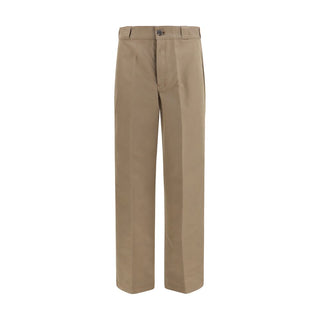 Prada Brown Cotton Casual Pants