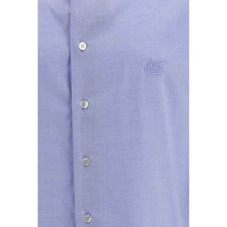 Etro Blue Cotton Dress Shirt