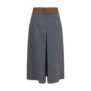 Prada Gray Wool Oves Aries Midi Skirt