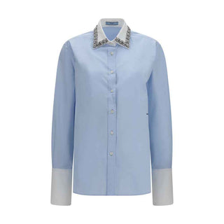Prada Blue Cotton Dress Shirt