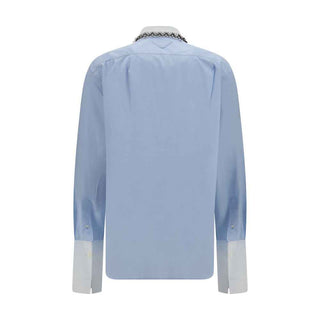 Prada Blue Cotton Dress Shirt