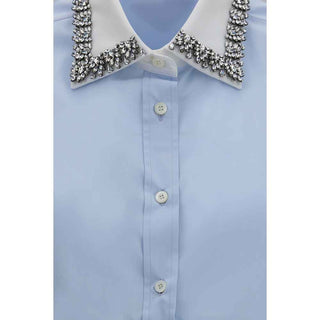 Prada Blue Cotton Dress Shirt
