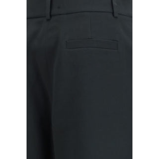 Giorgio Armani Black Silk Casual Pants