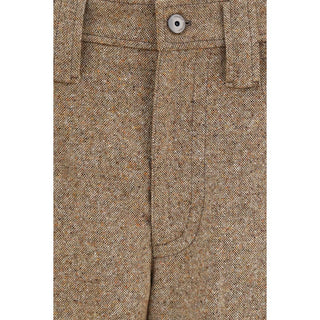 Brunello Cucinelli Beige Wool Oves Aries Casual Pants
