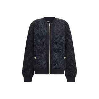 Balmain Black Viscose Bomber