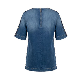 Trussardi Jeans Blue Cotton Women Shirt