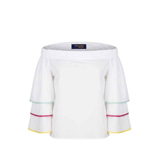 Trussardi Jeans White Cotton Women Shirt
