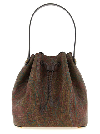 Etro Brown Cotton Handbag