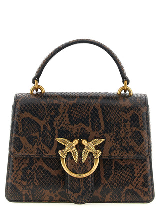 PINKO Brown Calfskin Handbag