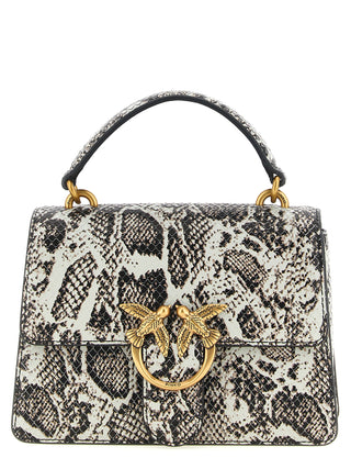 PINKO Gray Calfskin Handbag